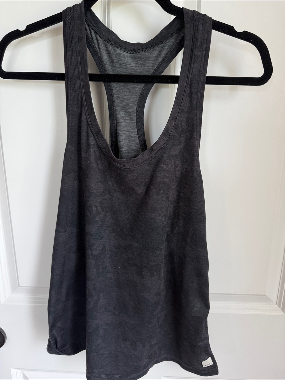 Vuori Black Charcoal Camo Racerback Tank